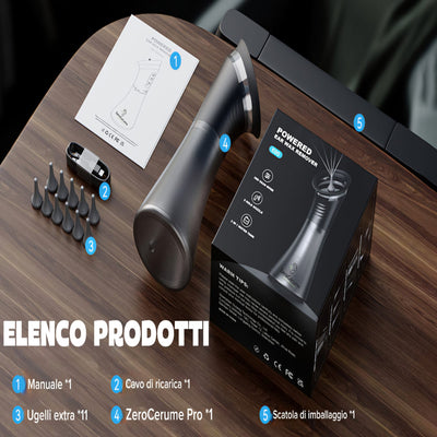 Irrigatore elettrico per la pulizia delle orecchie - ZeroCerume™ Pro