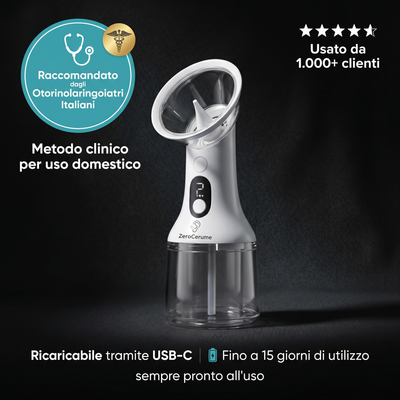 Irrigatore elettrico per la pulizia delle orecchie - ZeroCerume™